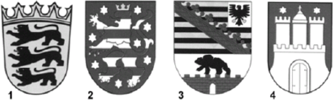 Welches Wappen gehört zum Bundesland Baden-Württemberg?