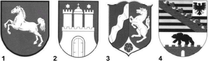 Welches Wappen gehört zur Freien und Hansestadt Hamburg?