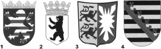 Welches Wappen gehört zum Bundesland Hessen?