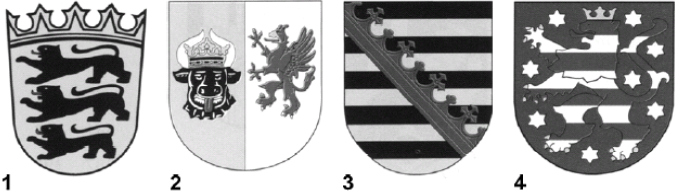 Welches Wappen gehört zum Freistaat Thüringen?